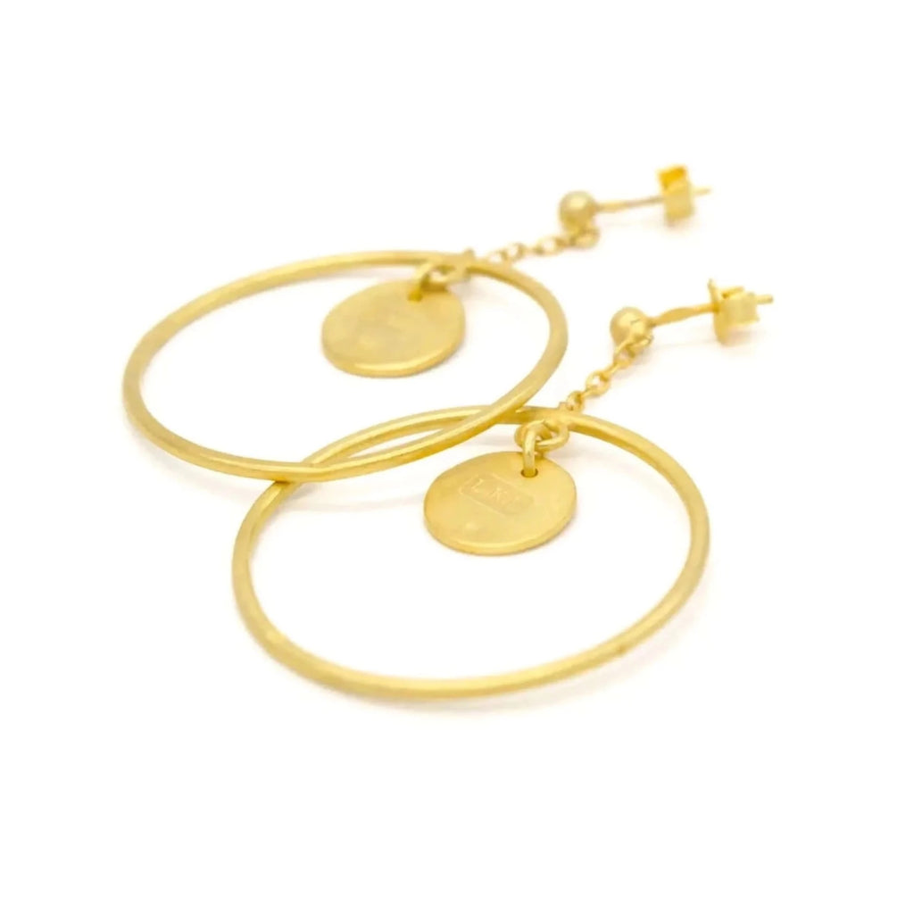 Harmonic Earrings 925 Sterling Silver plated with 21K Gold by