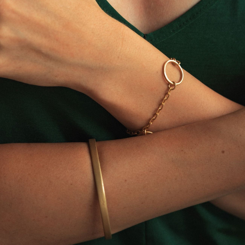 Meandering - Bracelet 925 Sterling Silver plated with 21K Gold